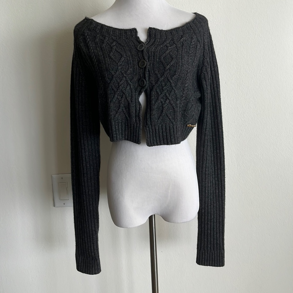 Woman’s Twin-set Simone barbieri sweatshirt, shrug, color, gray size large